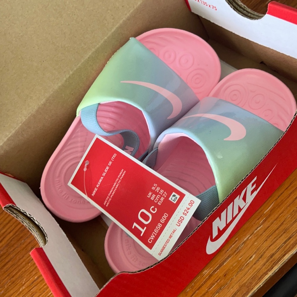 Pink Nike Slides